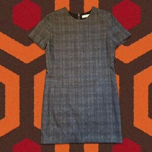 Aritzia Babaton Women’s Dark Gray Plaid Mini Work Dress